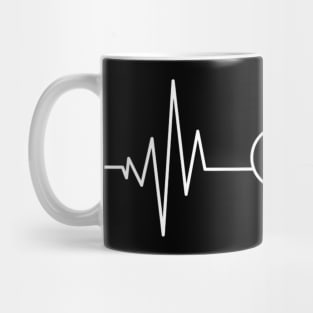 Ecg Heartbeat Graphic Billiards Player Pool Snooker Cue Mug